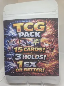 Pokemon Mystery Booster Pack 15 Cards 3 Holos 1 Ex Or Better - Image 1