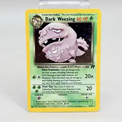 Pokemon Dark Weezing 14/82 Team Rocket Holo Rare Vintage Card LP+ - Image 1