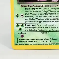 Pokemon Dark Weezing 14/82 Team Rocket Holo Rare Vintage Card LP+ - Image 5