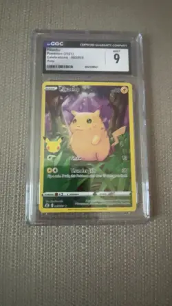 Pokemon 2021 Pikachu Celebrations Card 005/025 MINT+ 9 CGC Graded - Image 1