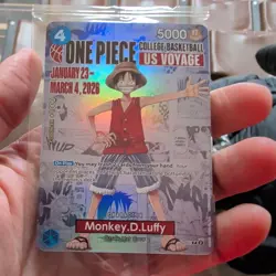 🔥🏀One Piece Monkey.D.Luffy US College Basketball Promo Card 🏀🔥 - Image 1
