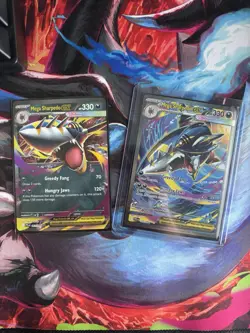 Pokemon TCG Mega Sharpedo GX Foil Sun & Moon Mega Evolution Lot 2 Cards English - Image 1