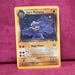 Pokemon Dark Machamp 10/82 Team Rocket Holo Rare Unlimited *Fan Art Card* - Image 1