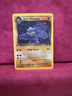 Pokemon Dark Machamp 10/82 Team Rocket Holo Rare Unlimited *Fan Art Card* - Image 2