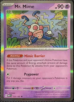 Mr. Mime 122/165 Sv: Scarlet & Violet 151 Holo - Pokemon Card - Image 1