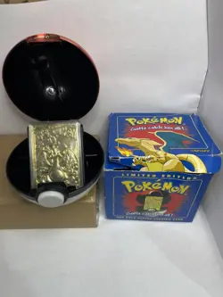 Charizard Pokemon 23K Gold Plated Trading Card 1999 Burger King Pokeball COA - Image 1