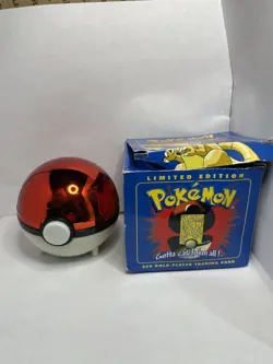 Charizard Pokemon 23K Gold Plated Trading Card 1999 Burger King Pokeball COA - Image 4