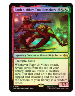 Raph & Mikey, Troublemakers - Foil Teenage Mutant Ninja Turtles MTG - Image 1