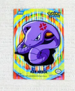 2000 Topps TV Animation Series 2 Arbok #24 4 Of 10 Sticker Puzzle Flying Pikachu - Image 1