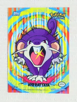 Pokemon Topps Rattata Sticker 19 Series 2 2000 TV Animation Vintage - Image 1