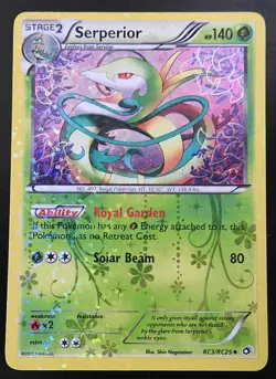 POKEMON SERPERIOR RC3/RC25 HOLO RADIANT LEGENDARY TREASURES 2013 POKEMON LP - Image 1