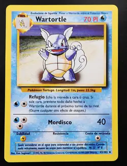 POKEMON WARTORTLE 42/102 REGULAR BASE SET SPANISH 1999 WIZARDS NM - Image 1