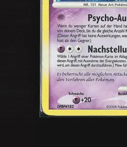 Mew - Pokemon Karte TCG 15/132 Rare Holo Ratselhafte Wunder /W38 - Image 5