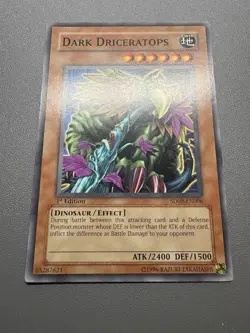 Yu-Gi-Oh! Dark Driceratops Common 1st Edition SD09-EN006 HP - Image 1