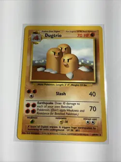 Dugtrio 019/102 Base Set Regular Pokemon Card TCG - Image 1
