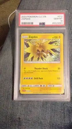 Zapdos 2023 Pokemon TCG Trading Card Game Classic 012/034 Holo PSA 10 Card Stock - Image 1
