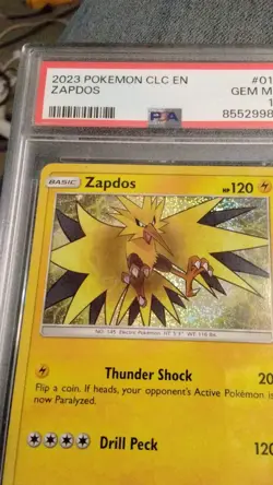 Zapdos 2023 Pokemon TCG Trading Card Game Classic 012/034 Holo PSA 10 Card Stock - Image 3