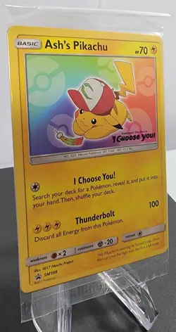 Pokemon Card ASH'S PIKACHU SM108 Rare Black Star Promo - SEALED! - Image 2