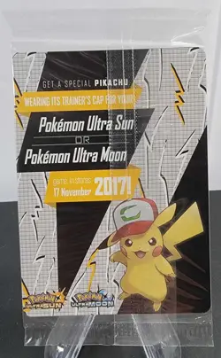 Pokemon Card ASH'S PIKACHU SM108 Rare Black Star Promo - SEALED! - Image 5