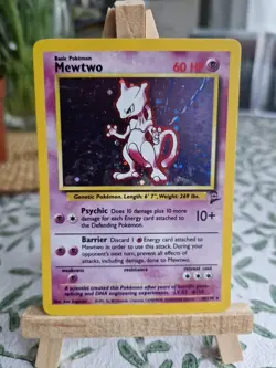 Mewtwo - 10/130 - Pokemon Cards Base Set 2 Holo Rare Card WOTC NM - Image 1
