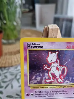 Mewtwo - 10/130 - Pokemon Cards Base Set 2 Holo Rare Card WOTC NM - Image 2