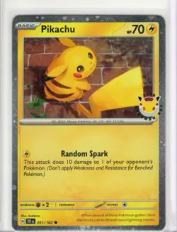 ⚡ Pikachu 051 /162 2026 Pokemon Day 30 Stamped Promo plus COIN 🪙 TCG card NM - Image 1