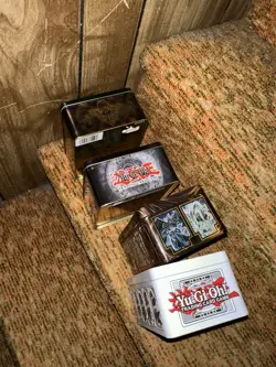 Yu-Gi-Oh tins (empty). Set Of 4! Vintage Lot! METAL TRADING CARD BOXES READ - Image 4