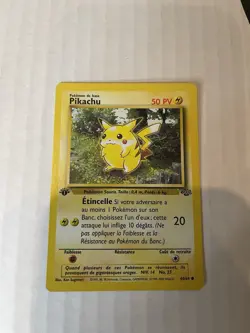 Pikachu 60/64 1st Edition Jungle Set French Pokemon Card 1999 - 2000 *RARE* - Image 1