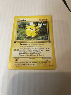 Pikachu 60/64 1st Edition Jungle Set French Pokemon Card 1999 - 2000 *RARE* - Image 2