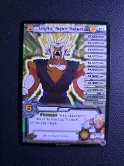 Vegito Full Foil Limited Dragon Ball Z Score Ultra Rare Trading Card - Image 1