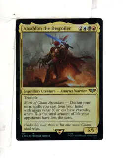 MTG SkeenAB Abaddon the Despoiler FOIL from 40K. NM. - Image 1