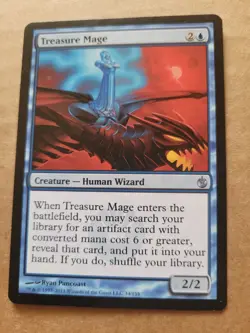 Magic MTG Treasure Mage (34) Mirrodin Besieged Blue Wizard LP BULK DISCOUNT - Image 1