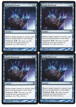 Mystic Retrieval x4 8/10 LP+ Magic M:tG Dark Ascension UDKAMR-01 - Image 1