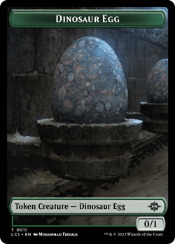 Dinosaur Egg // Dinosaur (0010) Double-Sided Token 0011 // 0010 Near Mint The L - Image 1