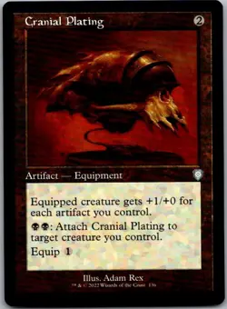 Cranial Plating (Retro Frame) - Commander: The Brothers' War (136) | NM | [BRC] - Image 1