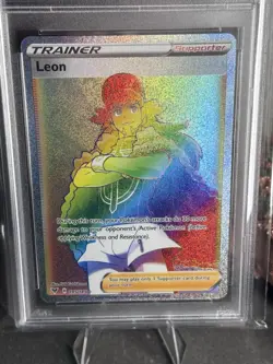2020 POKEMON SWSH VIVID VOLTAGE #195 FA LEON PSA 10 GEM MINT - Image 4