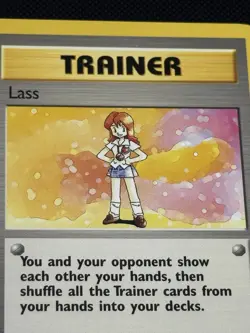 Pokemon TCG Lass Trainer 75/102 Base Set Rare Non-Holo LP - Image 2