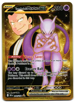 Team Rocket's Mewtwo ex 240/182 - Destined Rivals Pokemon TCG Hyper Rare - LP - Image 1