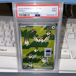 2023 POKEMON OBF EN-OBSIDIAN FLAMES #207 PIDGEY ILLUSTRATION RARE PSA 9 - Image 1