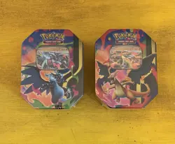 Pokemon TCG Mega Charizard X & Y EX Tins Sealed - Set of 2 - Image 1