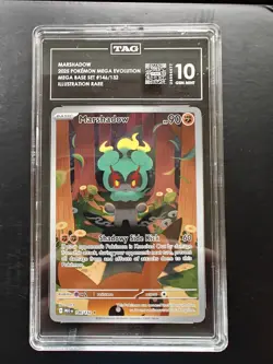 2025 POKEMON MEG EN-MEGA EVOLUTION ILLUSTRATION RARE #146 MARSHADOW TAG 10 - Image 1