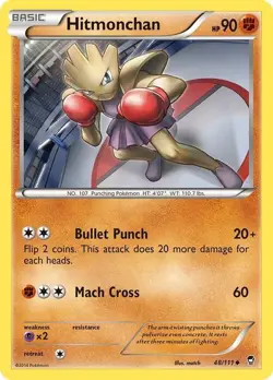 Hitmonchan #48/111 (Furious Fists) XY: FFI Pokemon LP *2014* - Image 3