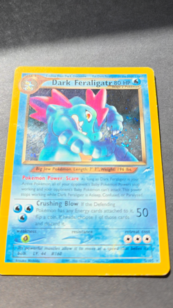 Pokemon TCG Dark Feraligatr 5/105 Neo Destiny Holo Swirl Heavily Played Ungraded - Image 2