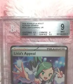 POKEMON LISIA'S APPEAL 246 BGS 9 MINT SURGING SPARKS PSA ULTRA RARE PSA CGC TAG - Image 2