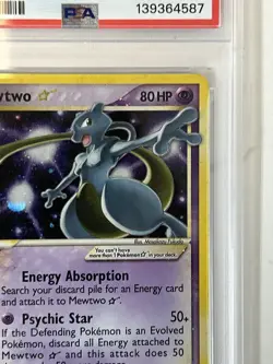 2006 POKEMON EX HOLON PHANTOMS GOLD STAR #103 MEWTWO-HOLO PSA 3 🔥 - Image 4