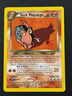 Pokemon Dark Magcargo 18/105 Neo Destiny Regular 60HP Lava 20 Attack - Image 1