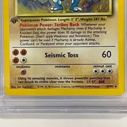 NINTENDO Pokemon 1999 Machamp Base Set- 1st Edition 8/102 Holo CGC NM Mint 8 - Image 2