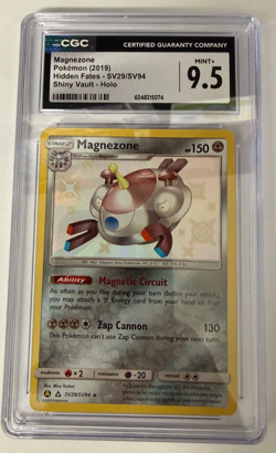 2019 Pokemon Sun & Moon Hidden Fates Shiny Vault Holo Magnezone #SV29 CGC 9.5 - Image 1