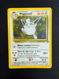 Pokemon Wigglytuff 16/64 Jungle Rara Holo Unlimited Wizards ITA Carte Vintage - Image 1