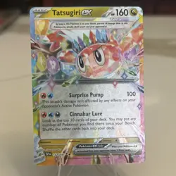 Pokemon TCG Tatsugiri ex: Surging Sparks 142/191 Double Rare Printing Error - Image 1